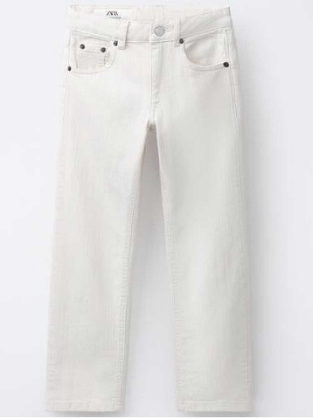 Zara Women’s Straight-Fit Jeans in Cream